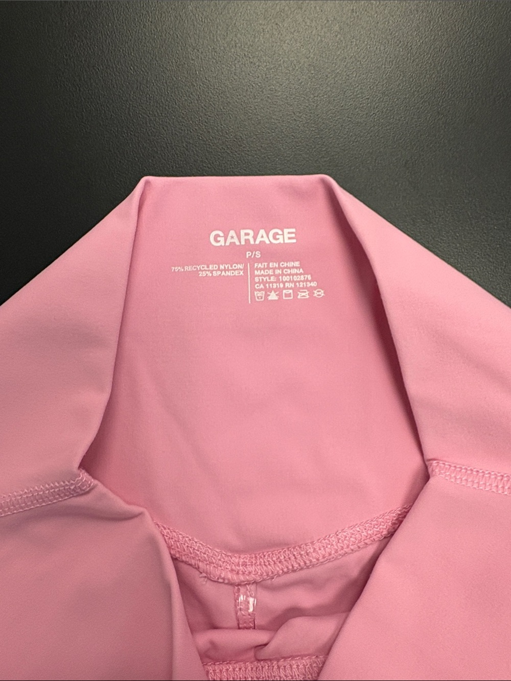 Garage Pink Crop Sports Bra and High-Waist Shorts Set - Picture 3 of 3